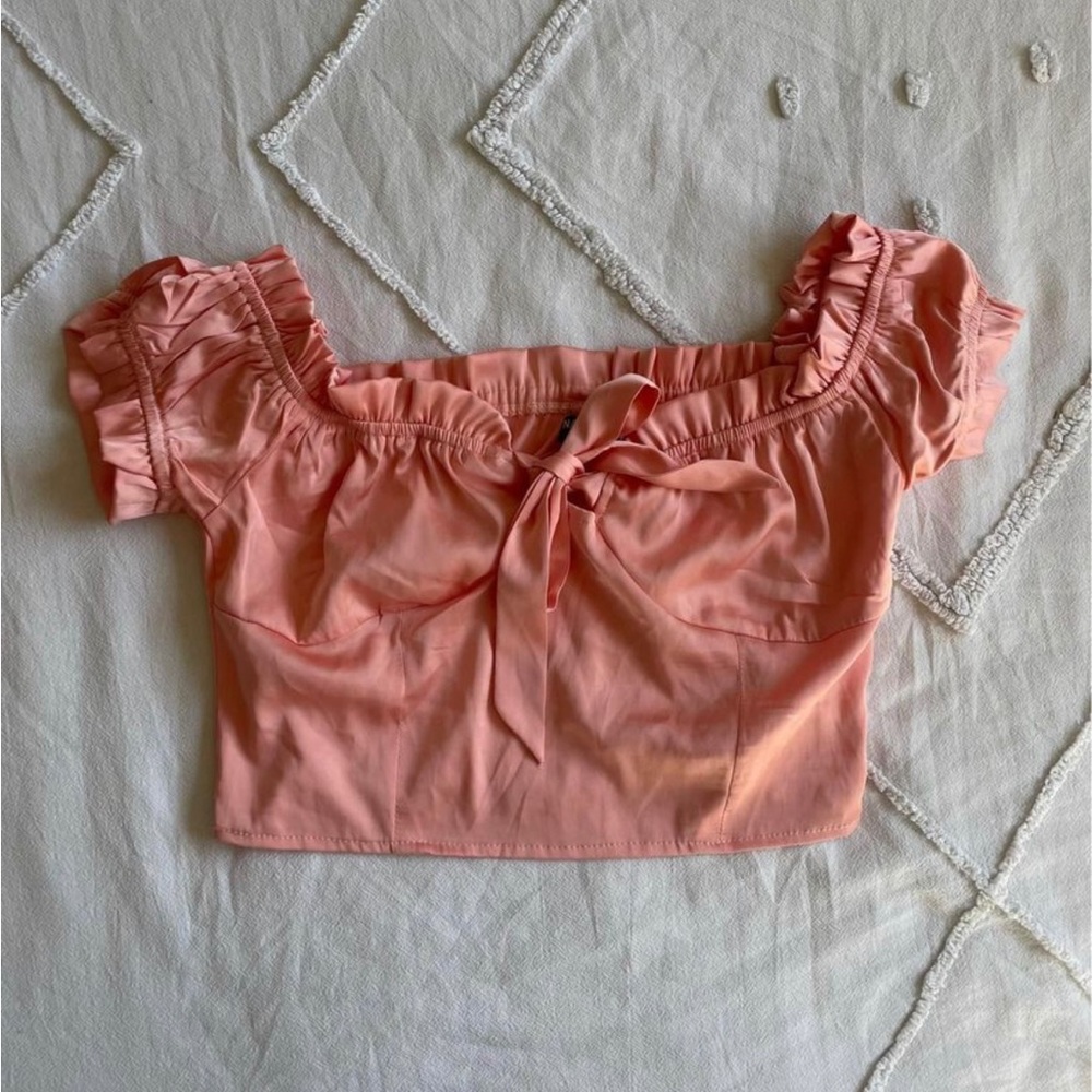 Nasty Gal Silk Crop Blouse